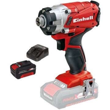 Einhell  TE-CI 18/1 Li PXC + Starter Kit - Masina de insurubat cu impact 140 Nm + Set 1 acumulator si incarcator Li-Ion 18 V 4 Ah