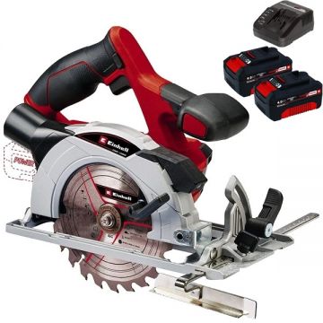 Einhell  TE-CS 18/150 Li PXC + Twinpack + 4514095 - Fierastrau circular 150x10 mm + Set 2 acumulatori si incarcator Li-Ion 18 V 4 Ah