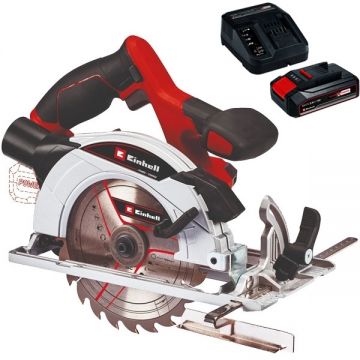 Einhell  TE-CS 18/165-1  Li PXC + Starter Kit - Fierastrau circular 165x20x1.6 mm + Set 1 acumulator si incarcator Li-Ion 18 V 2.5 Ah