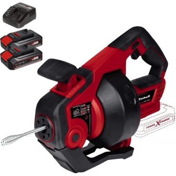 Einhell  TE-DA 18/760 Li PXC + Twinpack CB + 4514095 - Aparat de desfundat tevi 16-55 mm + Set 2 acumulatori si incarcator Li-Ion 18 V 2.5 Ah