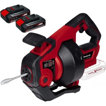 Einhell  TE-DA 18/760 Li PXC + Twinpack CB - Aparat de desfundat tevi 16-55 mm + Set 2 acumulatori Li-Ion 18 V 2.5 Ah