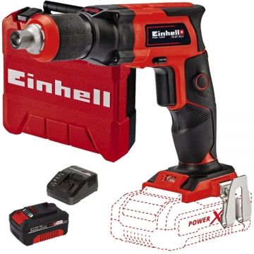 Einhell  TE-DY 18 Li PXC + Starter Kit - Masina de insurubat valiza plastic + Set 1 acumulator si incarcator Li-Ion 18 V 4 Ah