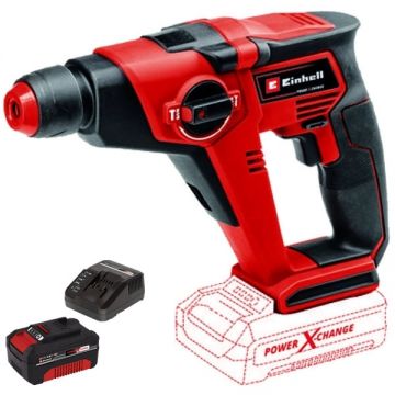 Einhell  TE-HD 18/12 Li PXC + Starter Kit - Rotopercutor SDS-Plus 1.3 J + Set 1 acumulator si incarcator Li-Ion 18 V 4 Ah