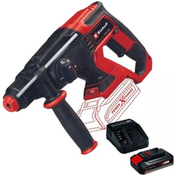 Einhell  TE-HD 18/20 Li PXC + Starter Kit - Rotopercutor SDS-Plus 1.8 J + Set 1 acumulator si incarcator Li-Ion 18 V 2.5 Ah