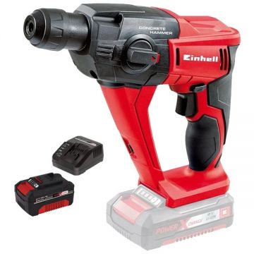Einhell  TE-HD 18 Li PXC + Starter Kit - Rotopercutor SDS-Plus 1.2 J + Set 1 acumulator si incarcator Li-Ion 18 V 4 Ah