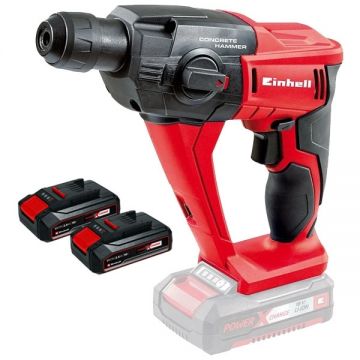 Einhell  TE-HD 18 Li PXC + Twinpack CB - Rotopercutor SDS-Plus 1.2 J + Set 2 acumulatori Li-Ion 18 V 2.5 Ah