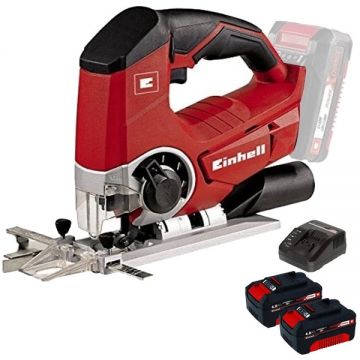 Einhell  TE-JS 18 Li PXC + Twinpack + 4514095 - Fierastrau pendular + Set 2 acumulatori si incarcator Li-Ion 18 V 4 Ah