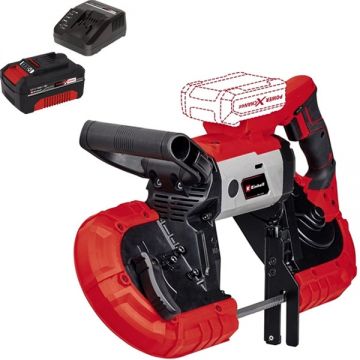 Einhell  TE-MB 18/127 Li PXC + Starter Kit - Fierastrau cu banda 13x1141 mm + Set 1 acumulator si incarcator Li-Ion 18 V 4 Ah