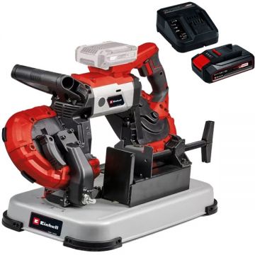 Einhell  TE-MB 18/127 U Li PXC + Starter Kit - Fierastrau cu banda 1141x13x0.65 mm + Set 1 acumulator si incarcator Li-Ion 18 V 2.5 Ah