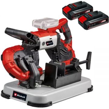 Einhell  TE-MB 18/127 U Li PXC + Twinpack CB - Fierastrau cu banda 1141x13x0.65 mm + Set 2 acumulatori Li-Ion 18 V 2.5 Ah