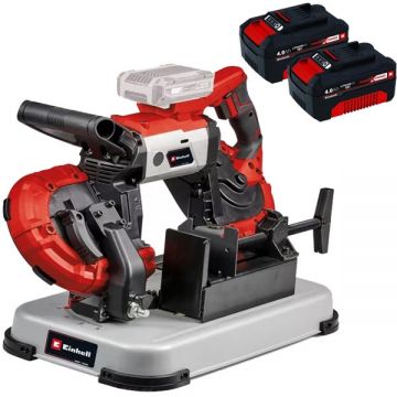 Einhell  TE-MB 18/127 U Li PXC + Twinpack - Fierastrau cu banda 1141x13x0.65 mm + Set 2 acumulatori Li-Ion 18 V 4 Ah