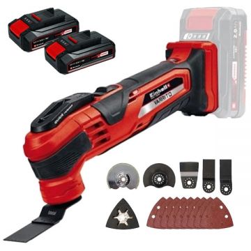 Einhell  TE-MG 18 Li VARRITO PXC + Twinpack CB - Multicutter accesorii + Set 2 acumulatori Li-Ion 18 V 2.5 Ah