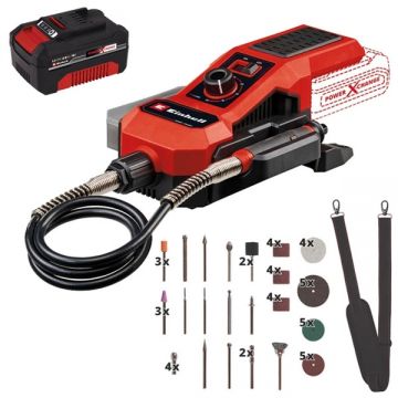 Einhell  TE-MT 18/34 Li PXC - Masina de polizat si gravat + Acumulator Li-Ion 18 V 4 Ah