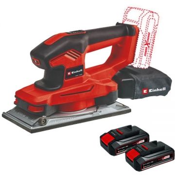 Einhell  TE-OS 18/230 Li PXC + Twinpack CB - Slefuitor cu vibratii 230x115 mm + Set 2 acumulatori Li-Ion 18 V 2.5 Ah
