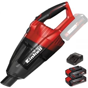 Einhell  TE-VC 18 Li PXC + Twinpack CB + 4514095 - Aspirator 42 mbar + Set 2 acumulatori si incarcator Li-Ion 18 V 2.5 Ah