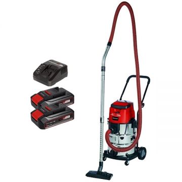 Einhell  TE-VC 36/30 Li S PXC + Twinpack CB + 4514095 - Aspirator 150 mbar + Set 2 acumulatori si incarcator Li-Ion 18 V 2.5 Ah