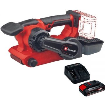 Einhell  TP-BS 18/457 Li BL PXC + Starter Kit - Slefuitor cu banda 75x457 mm + Set 1 acumulator si incarcator Li-Ion 18 V 2.5 Ah