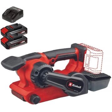 Einhell  TP-BS 18/457 Li BL PXC + Twinpack CB + 4514095 - Slefuitor cu banda 75x457 mm + Set 2 acumulatori si incarcator Li-Ion 18 V 2.5 Ah