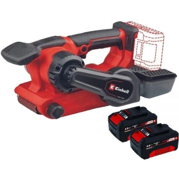 Einhell  TP-BS 18/457 Li BL PXC + Twinpack - Slefuitor cu banda 75x457 mm + Set 2 acumulatori Li-Ion 18 V 4 Ah