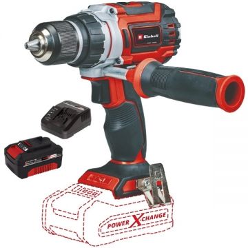 Einhell  TP-CD 18/60 Li BL PXC + Starter Kit - Masina de gaurit si insurubat 60 Nm + Set 1 acumulator si incarcator Li-Ion 18 V 4 Ah