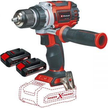 Einhell  TP-CD 18/60 Li BL PXC + Twinpack CB - Masina de gaurit si insurubat 60 Nm + Set 2 acumulatori Li-Ion 18 V 2.5 Ah