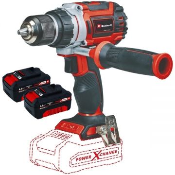 Einhell  TP-CD 18/60 Li BL PXC + Twinpack - Masina de gaurit si insurubat 60 Nm + Set 2 acumulatori Li-Ion 18 V 4 Ah
