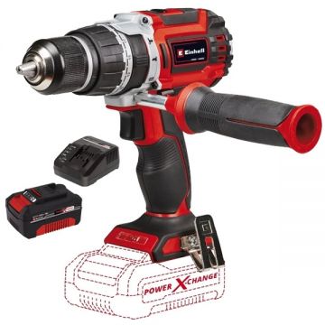 Einhell  TP-CD 18/60 Li-i BL PXC + Starter Kit - Masina de gaurit si insurubat cu percutie 60 Nm + Set 1 acumulator si incarcator Li-Ion 18 V 4 Ah