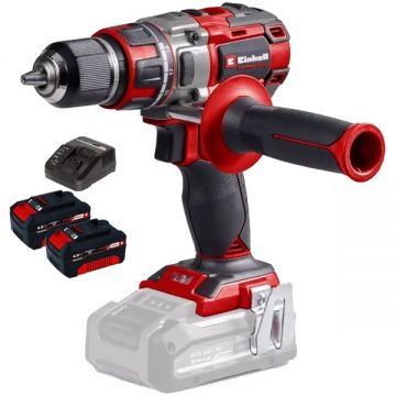 Einhell  TP-CD 18/80 Li BL PXC + Twinpack + 4514095 - Masina de gaurit si insurubat 80 Nm + Set 2 acumulatori si incarcator Li-Ion 18 V 4 Ah