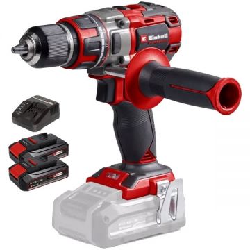 Einhell  TP-CD 18/80 Li BL PXC + Twinpack CB + 4514095 - Masina de gaurit si insurubat 80 Nm + Set 2 acumulatori si incarcator Li-Ion 18 V 2.5 Ah