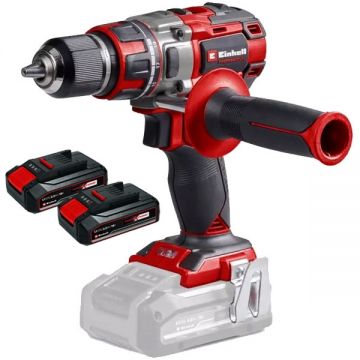 Einhell  TP-CD 18/80 Li BL PXC + Twinpack CB - Masina de gaurit si insurubat 80 Nm + Set 2 acumulatori Li-Ion 18 V 2.5 Ah