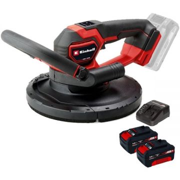 Einhell  TP-DWS 18/225 Li BL PXC + Twinpack + 4514095 - Slefuitor pentru pereti + Set 2 acumulatori si incarcator Li-Ion 18 V 4 Ah