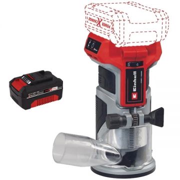 Einhell  TP-ET 18 Li BL PXC - Masina de frezat 6 8 mm + Acumulator Li-Ion 18 V 4 Ah