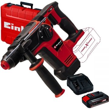 Einhell  TP-HD 18/26 Li BL PXC + Starter Kit - Rotopercutor SDS-Plus 2.6 J valiza plastic + Set 1 acumulator si incarcator Li-Ion 18 V 2.5 Ah