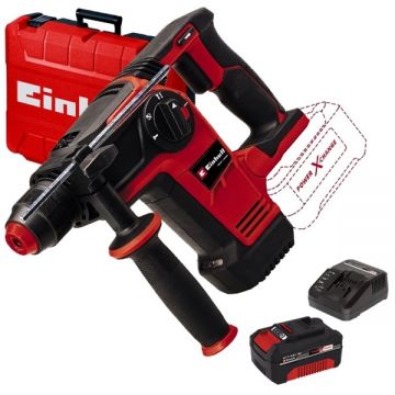 Einhell  TP-HD 18/26 Li BL PXC + Starter Kit - Rotopercutor SDS-Plus 2.6 J valiza plastic + Set 1 acumulator si incarcator Li-Ion 18 V 4 Ah