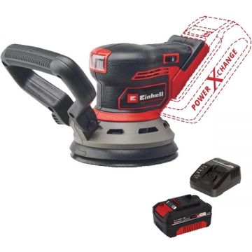 Einhell  TP-RS 18/32 Li BL PXC + Starter Kit - Slefuitor cu excentric 125 mm + Set 1 acumulator si incarcator Li-Ion 18 V 4 Ah