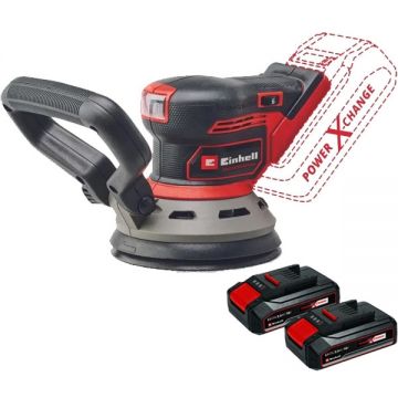 Einhell  TP-RS 18/32 Li BL PXC + Twinpack CB - Slefuitor cu excentric 125 mm + Set 2 acumulatori Li-Ion 18 V 2.5 Ah