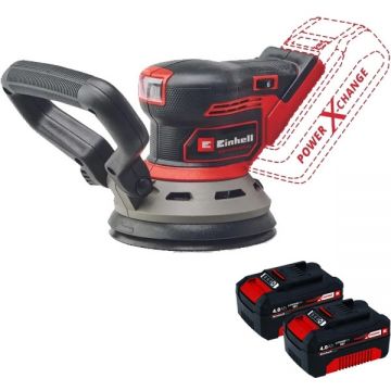 Einhell  TP-RS 18/32 Li BL PXC + Twinpack - Slefuitor cu excentric 125 mm + Set 2 acumulatori Li-Ion 18 V 4 Ah