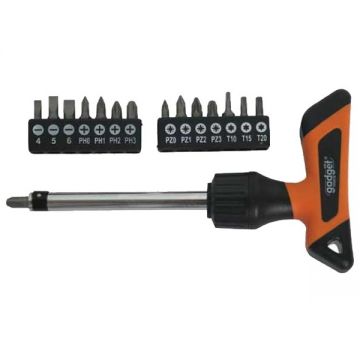 Gadget  225204 - Set capete de insurubare mixte 16 bucati surubelnita cu clichet
