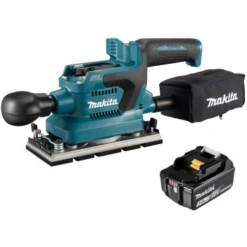 Makita  DBO380Z + BL1830B - Slefuitor cu vibratii 93x185 mm + Acumulator Li-Ion 18 V 3 Ah