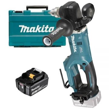 Makita  DDA450ZK + BL1830B - Masina de gaurit unghiulara valiza plastic + Acumulator Li-Ion 18 V 3 Ah