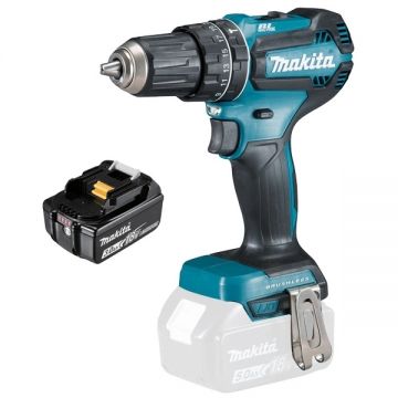 Makita  DHP485Z + BL1830B - Masina de gaurit si insurubat cu percutie 50 Nm + Acumulator Li-Ion 18 V 3 Ah