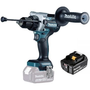 Makita  DHP486Z + BL1830B - Masina de gaurit si insurubat cu percutie 125 Nm + Acumulator Li-Ion 18 V 3 Ah