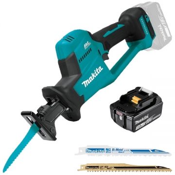 Makita  DJR189Z + BL1830B - Fierastrau sabie 22 mm accesorii + Acumulator Li-Ion 18 V 3 Ah
