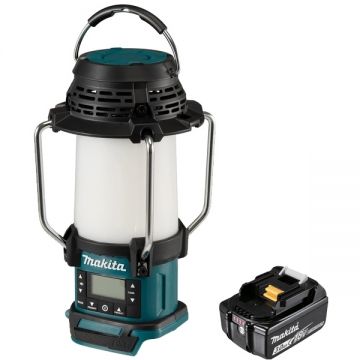 Makita  DMR055 + BL1830B - Radio cu felinar + Acumulator Li-Ion 18 V 3 Ah