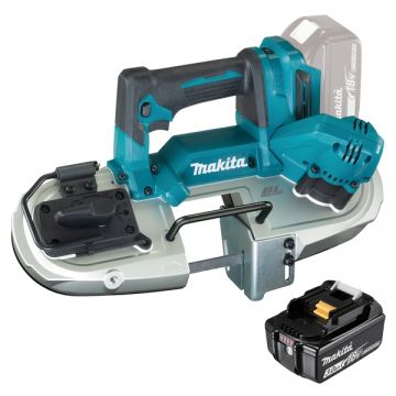 Makita  DPB183Z + BL1830B - Fierastrau cu banda 835x13x0.5 mm + Acumulator Li-Ion 18 V 3 Ah
