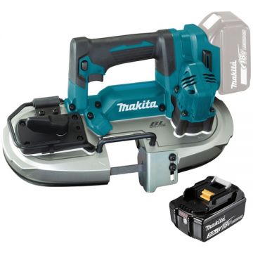Makita  DPB184Z + BL1830B - Fierastrau cu banda 730x13x0.5 mm + Acumulator Li-Ion 18 V 3 Ah