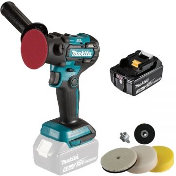 Makita  DPV300Z + BL1830B - Masina de lustruit 50 mm accesorii + Acumulator Li-Ion 18 V 3 Ah