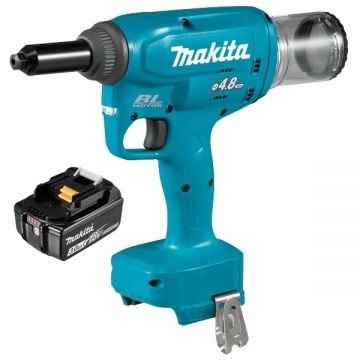 Makita  DRV150Z + BL1830B - Masina pentru nituri 10000 N + Acumulator Li-Ion 18 V 3 Ah