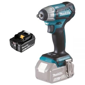 Makita  DTW180Z + BL1830B - Masina de insurubat cu impact patrat 3/8 inch 180 Nm M16 + Acumulator Li-Ion 18 V 3 Ah