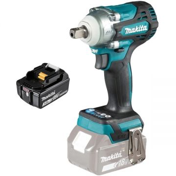 Makita  DTW301Z + BL1830B - Masina de insurubat cu impact patrat 1/2 inch 330 Nm M10-M20 + Acumulator Li-Ion 18 V 3 Ah
